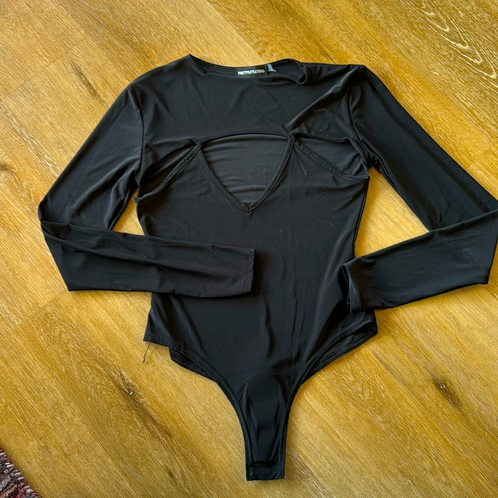 PPL Cut Out Black Bodysuit